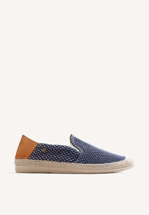BLUE MESH ESPADRILLES