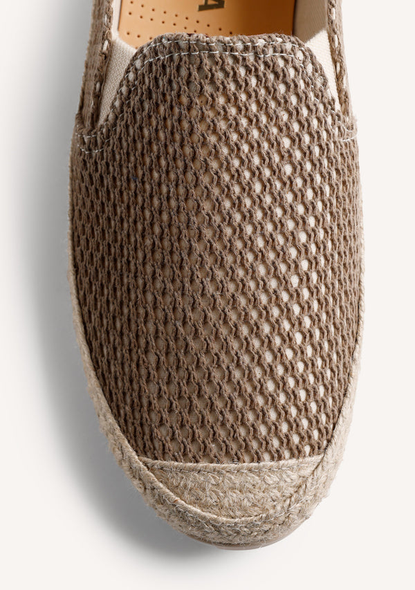 ESPADRILLES MAILLE KAKI