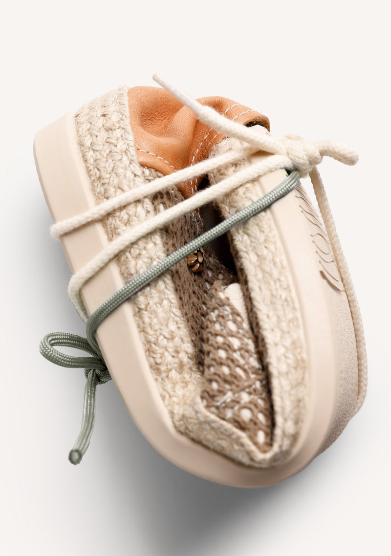 ESPADRILLES MAILLE KAKI