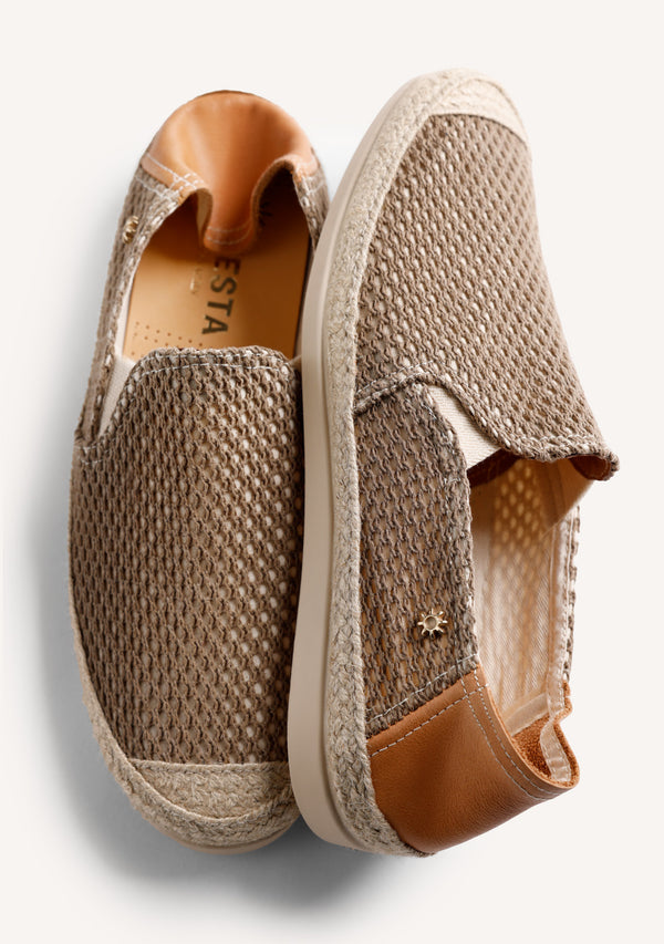 ESPADRILLES MAILLE KAKI