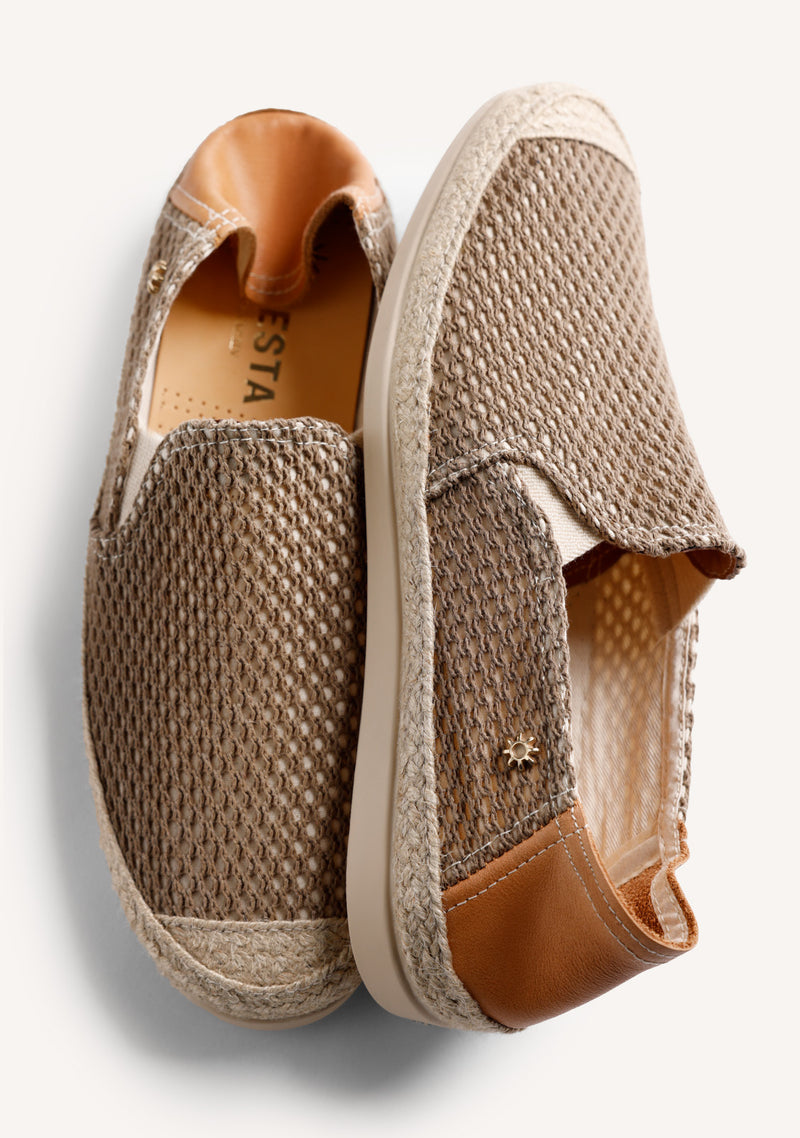 ESPADRILLES MAILLE KAKI