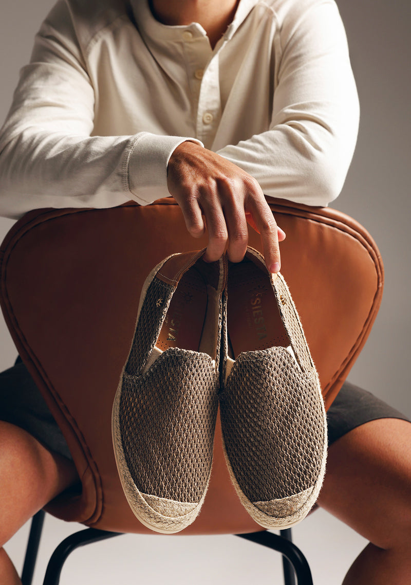 ESPADRILLES MAILLE KAKI