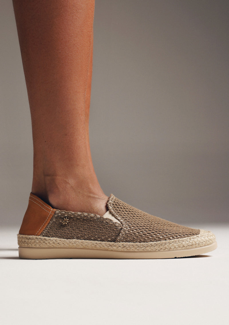 ESPADRILLES MAILLE KAKI