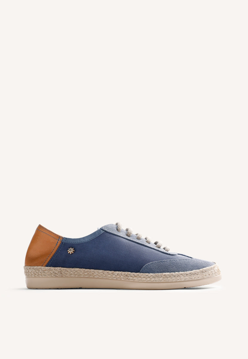 SNEAKERS PELLE BLU