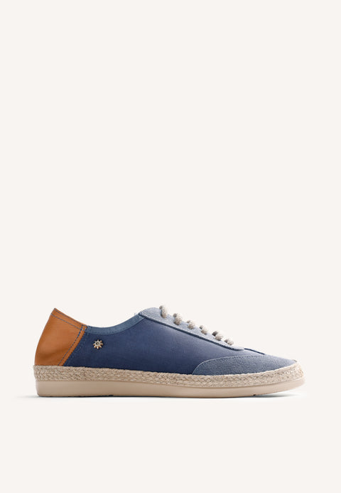 SNEAKERS PELLE BLU