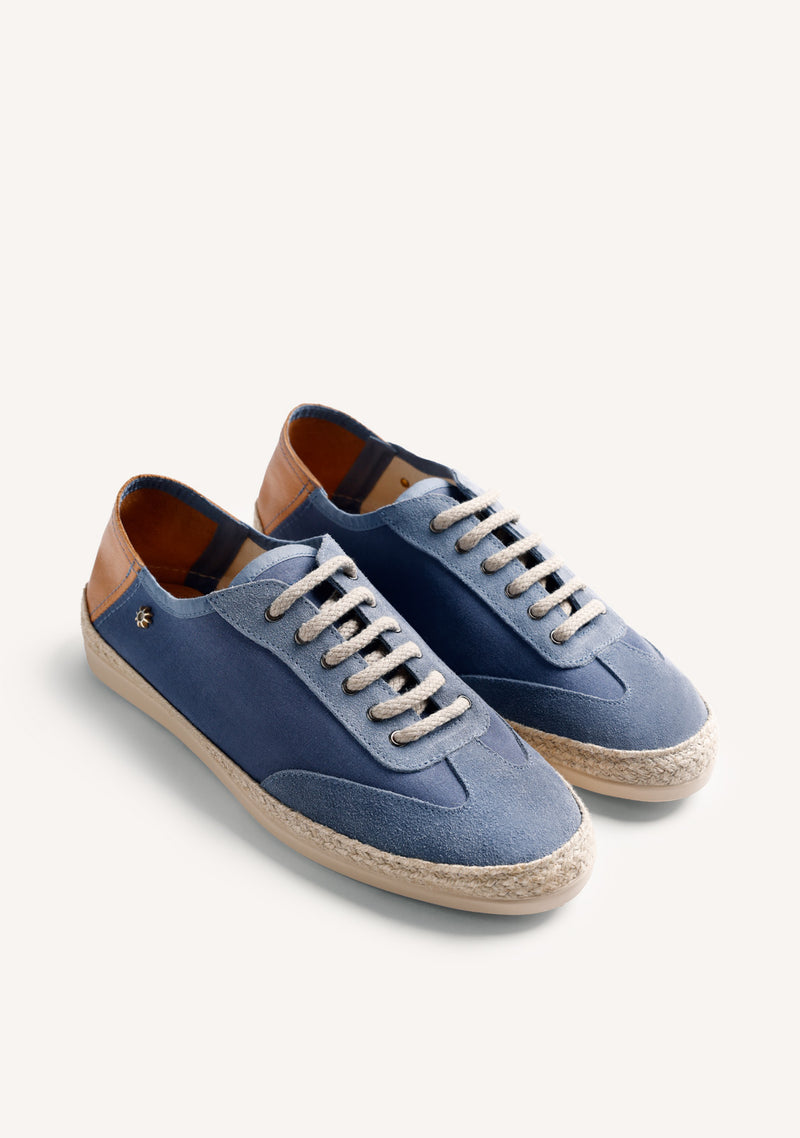 BLUE LEATHER SNEAKERS