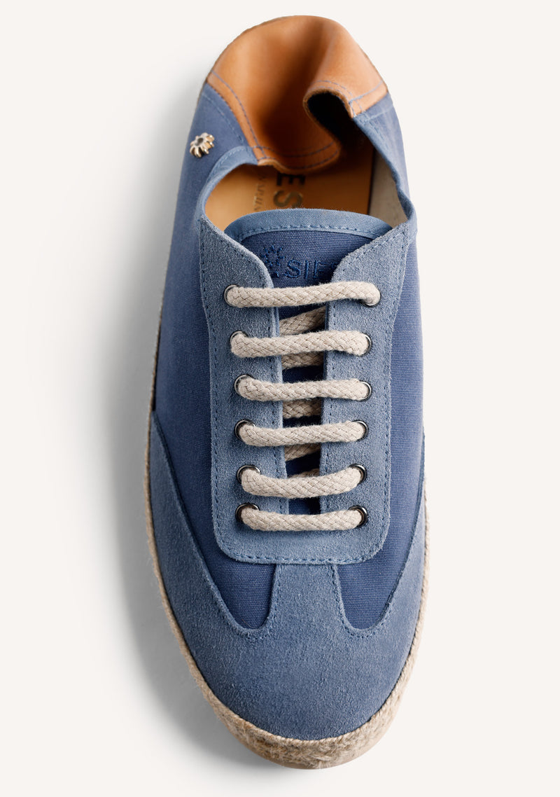 BLUE LEATHER SNEAKERS