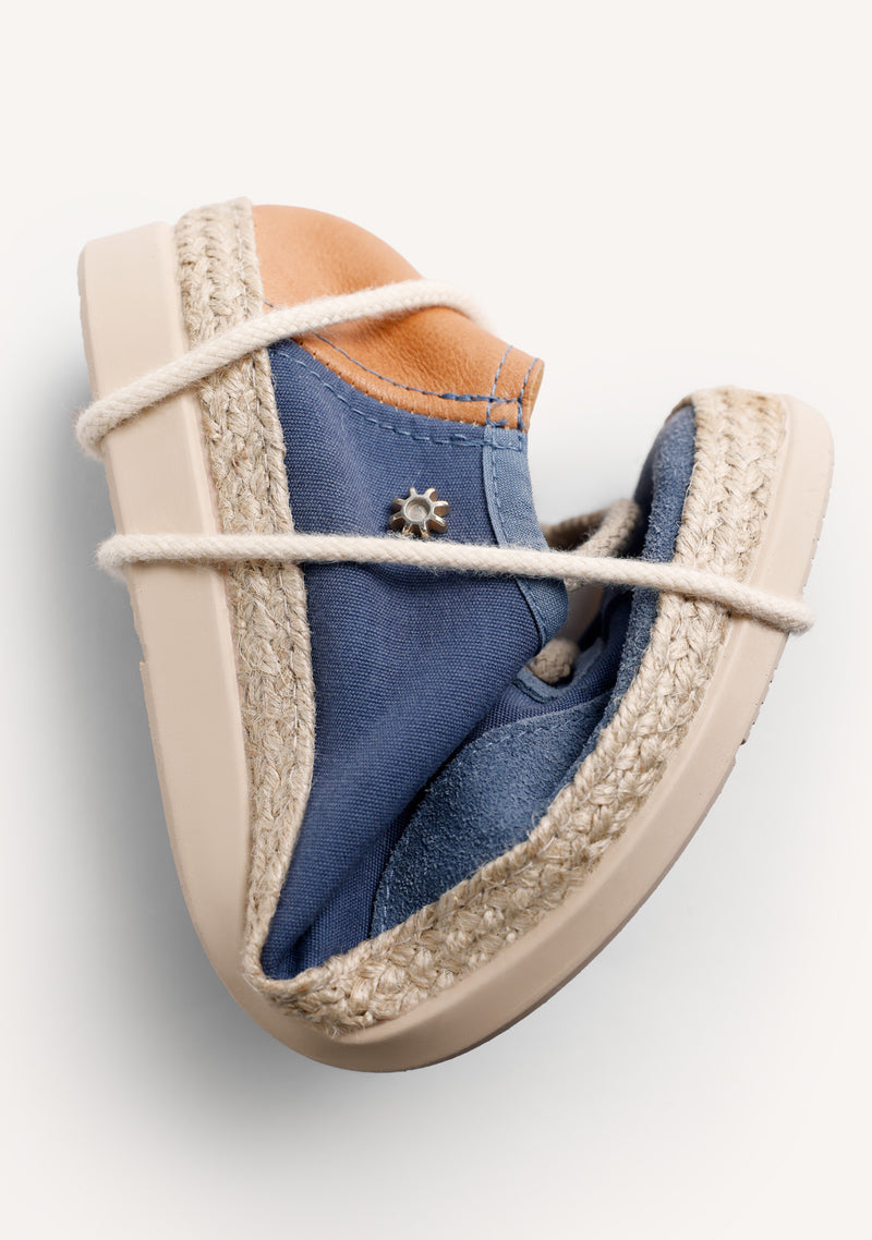 BLUE LEATHER SNEAKERS