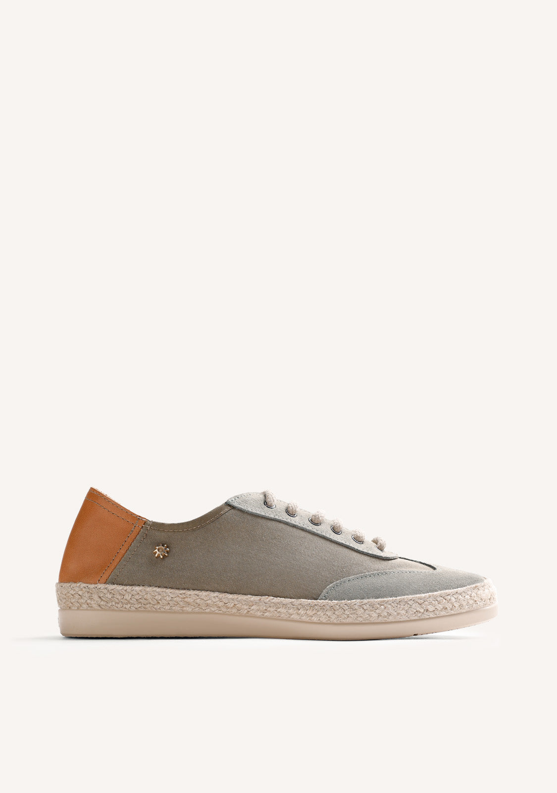 KHAKI LEATHER SNEAKERS