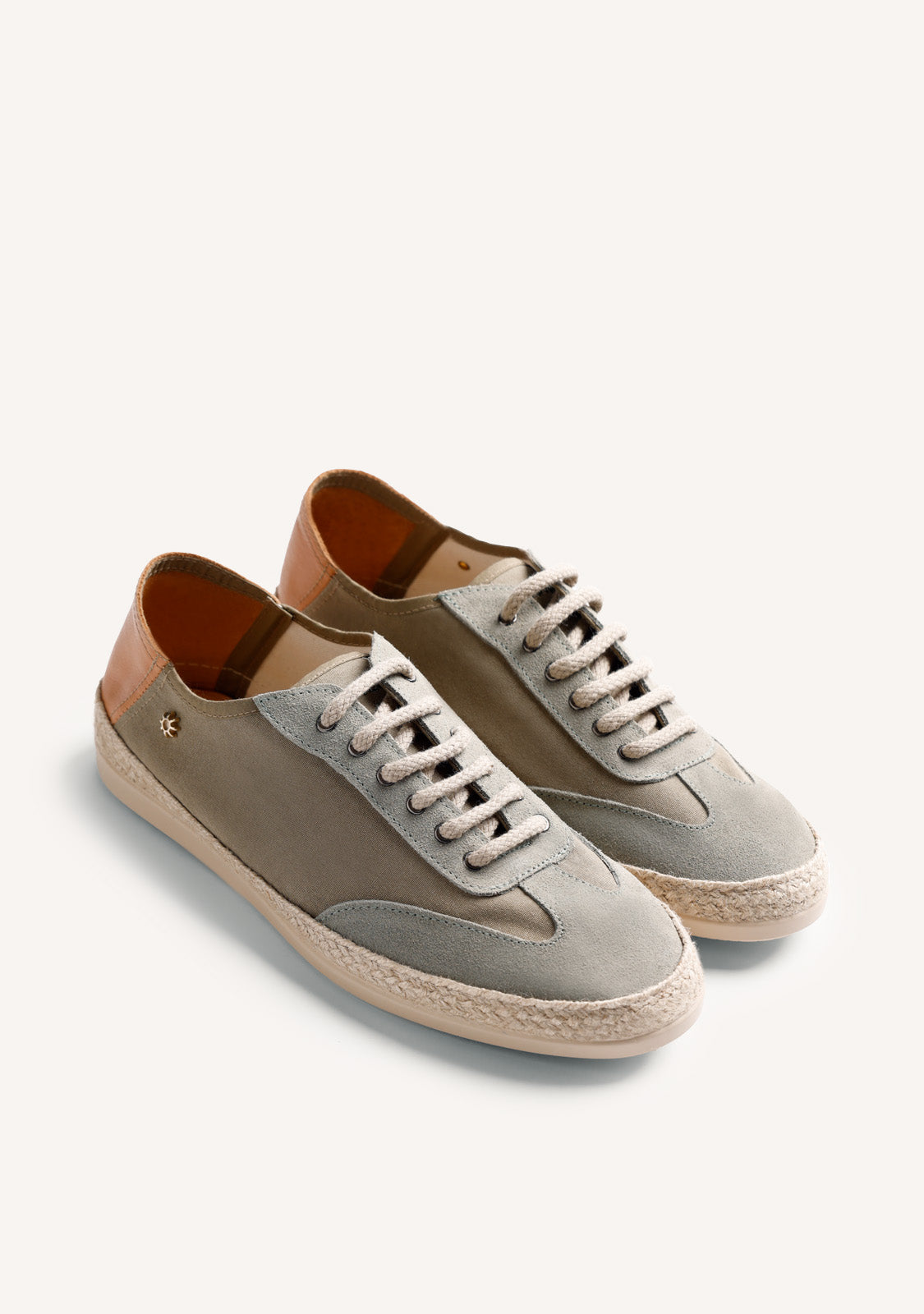 KHAKI LEATHER SNEAKERS