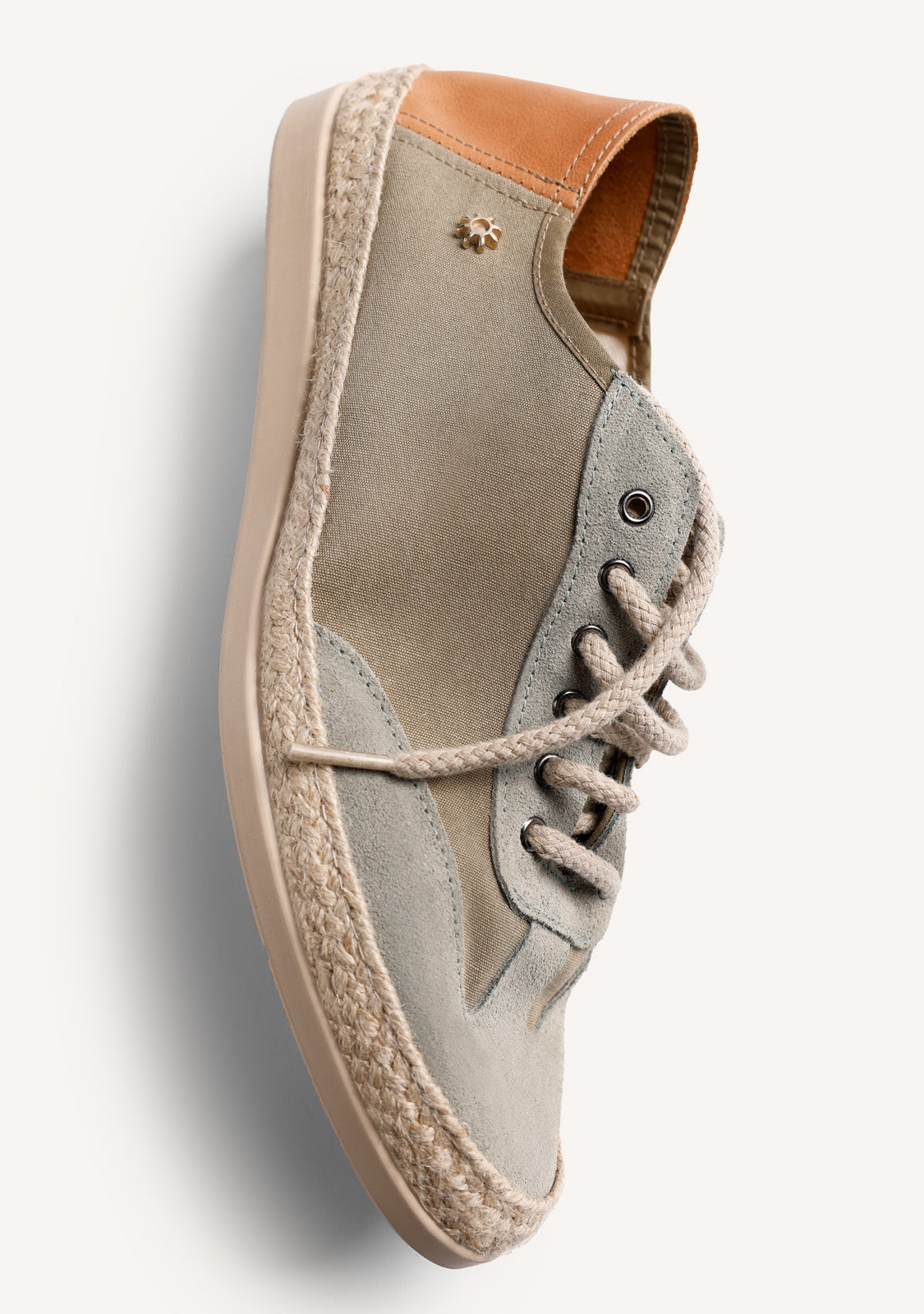 KHAKI LEATHER SNEAKERS