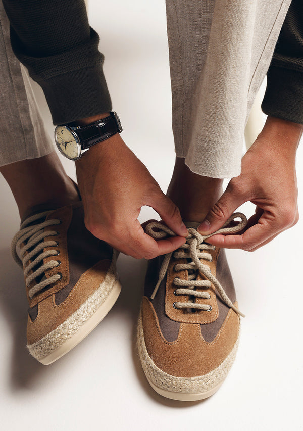 BROWN LEATHER SNEAKERS