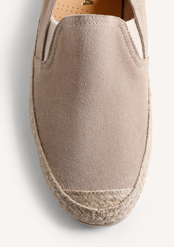 ESPADRILLES CUIR BEIGE