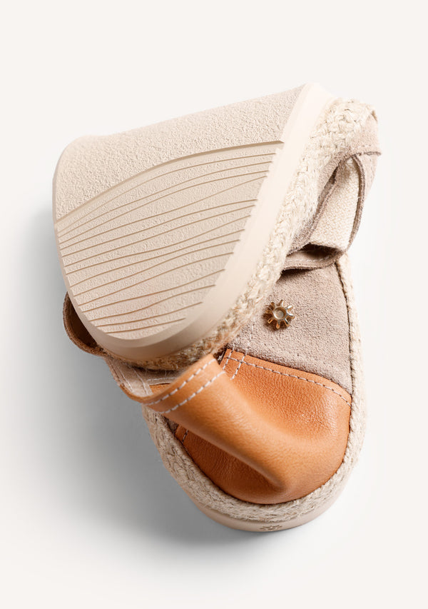 ESPADRILLES CUIR BEIGE