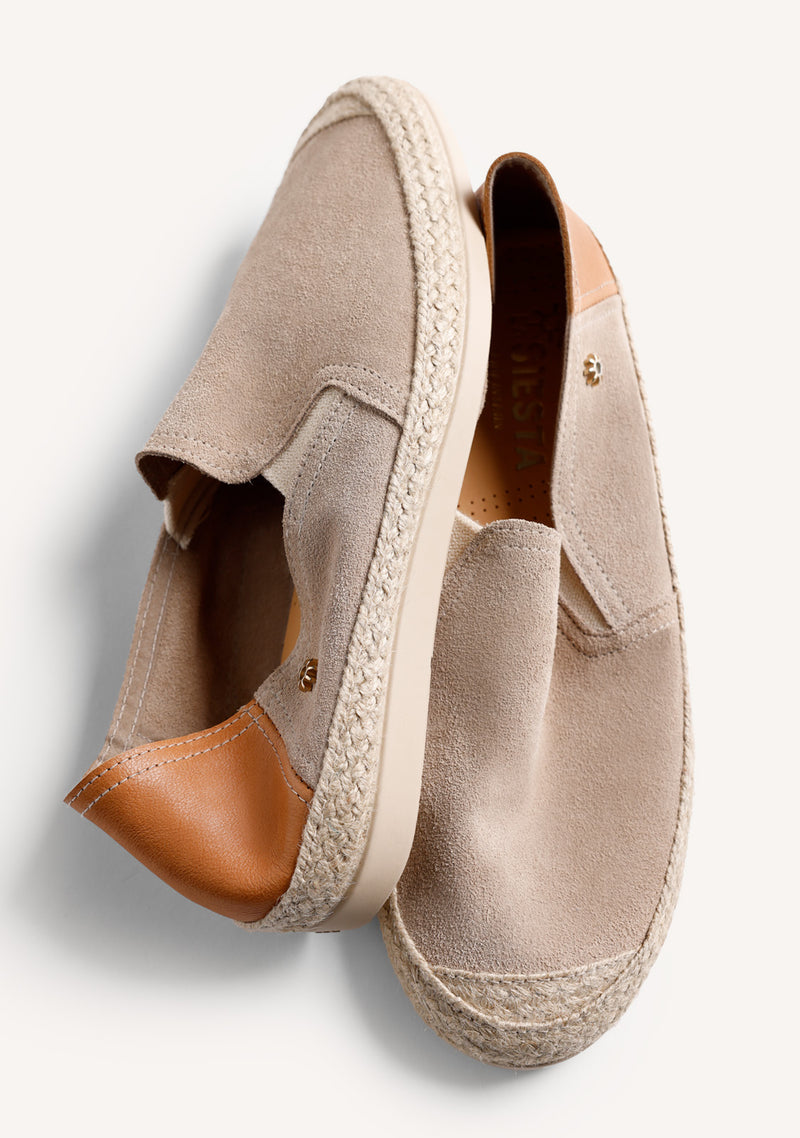 ESPADRILLES CUIR BEIGE
