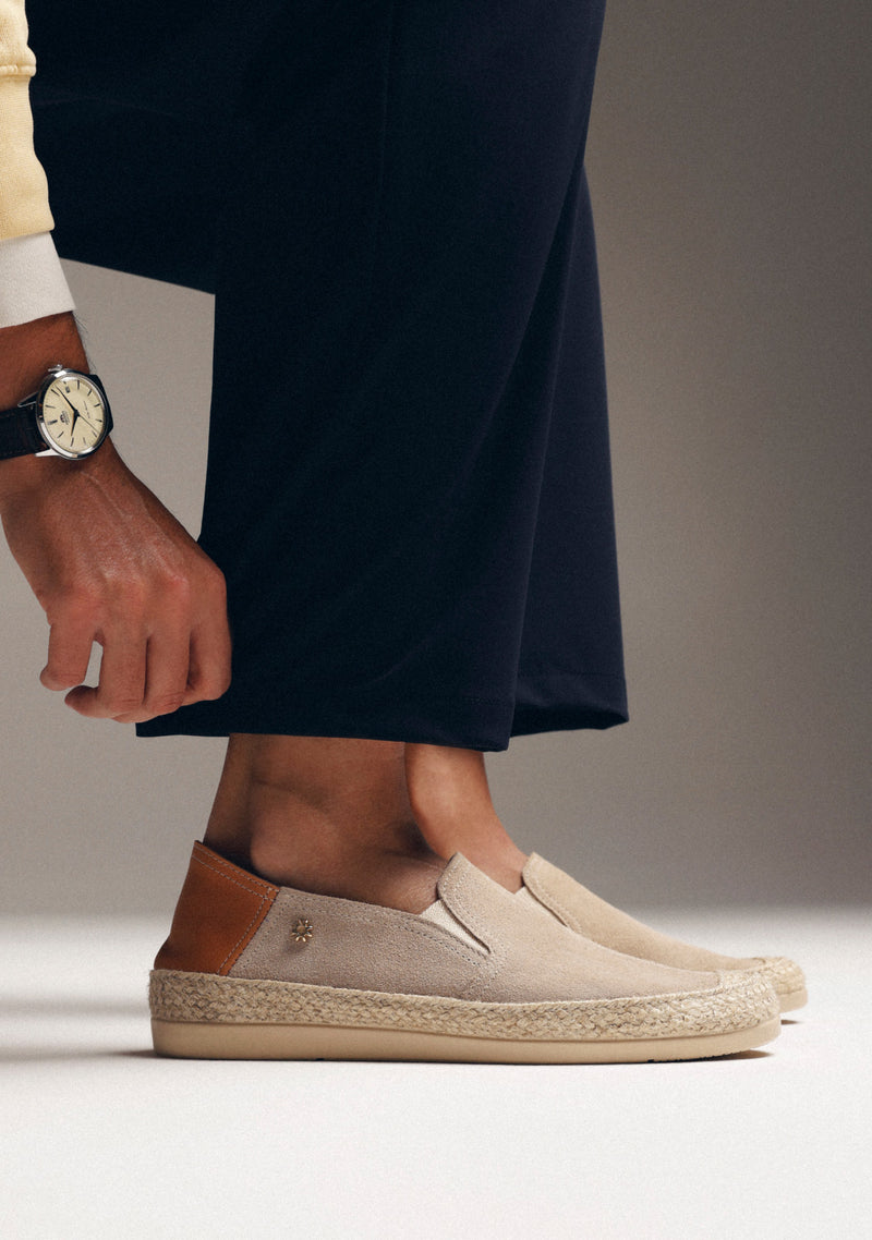 ESPADRILLES CUIR BEIGE