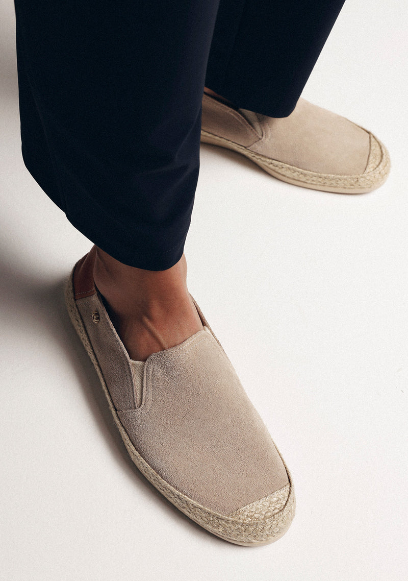 ESPADRILLES CUIR BEIGE