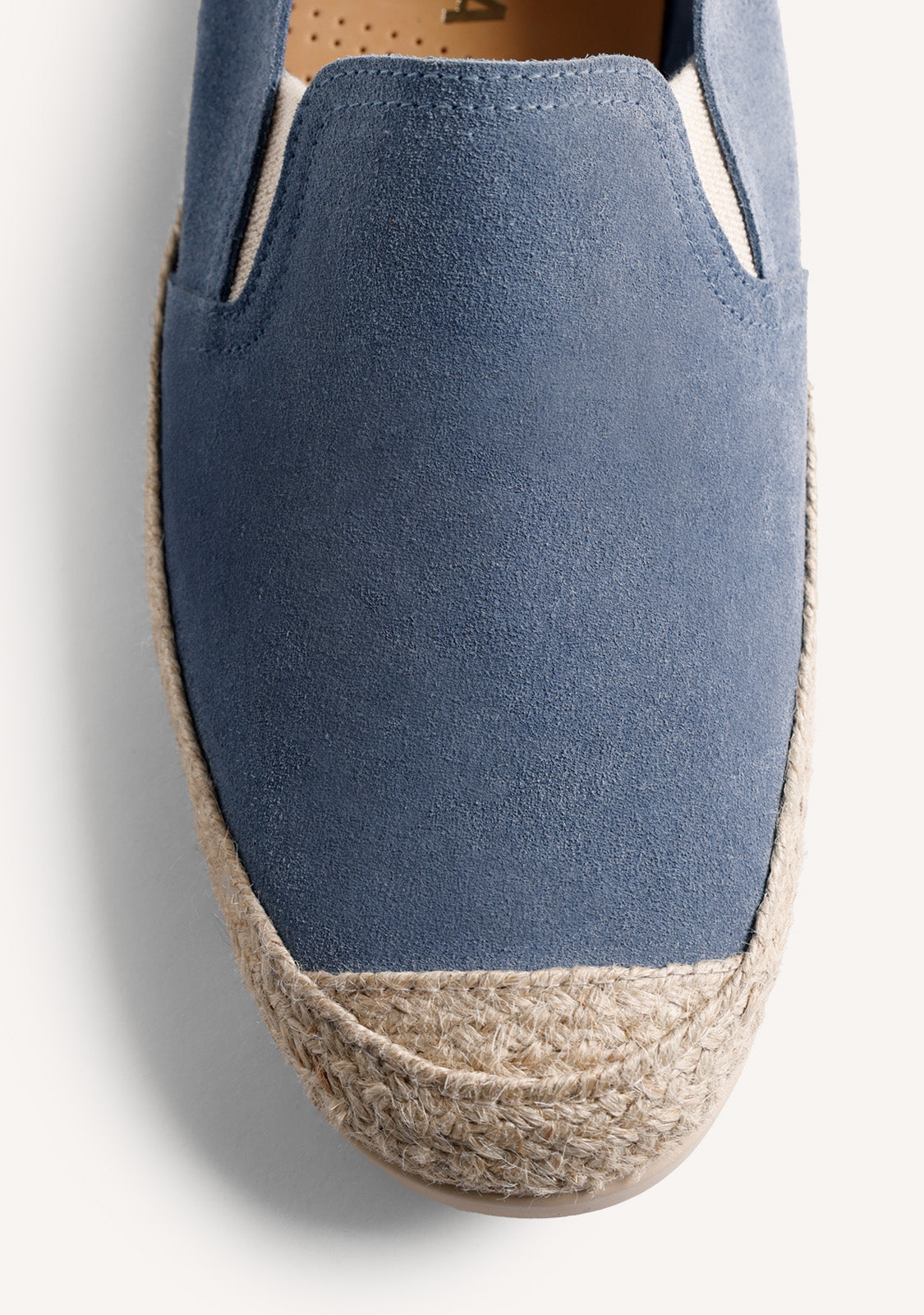 BLUE LEATHER ESPADRILLES