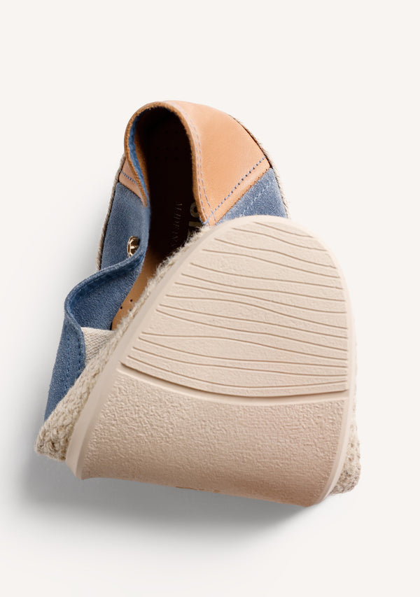 ESPADRILLES CUIR BLEU