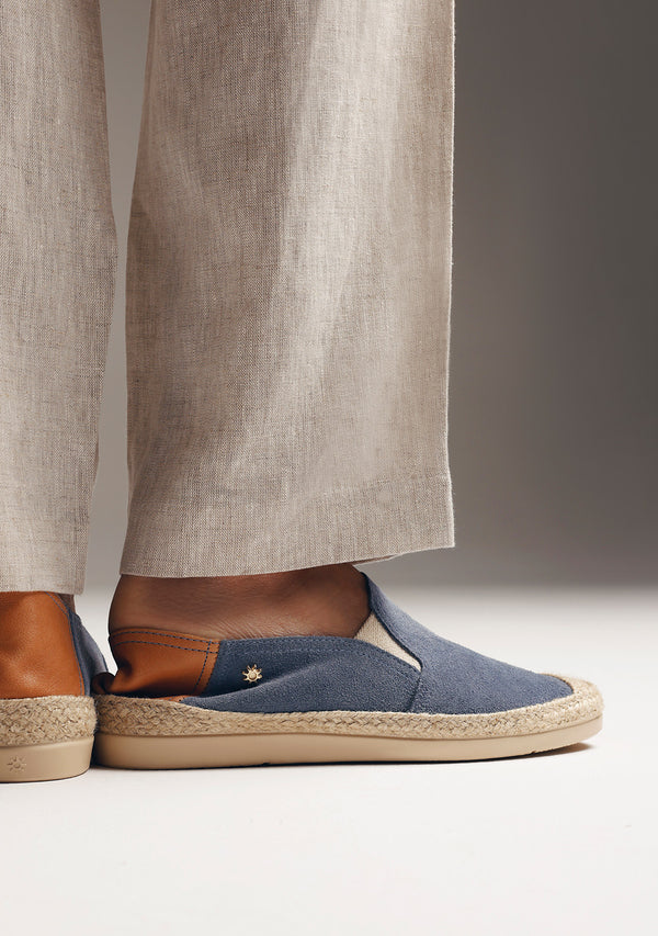 ESPADRILLES CUIR BLEU