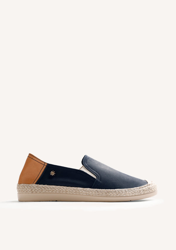 ESPADRILLES CUIR BLEU