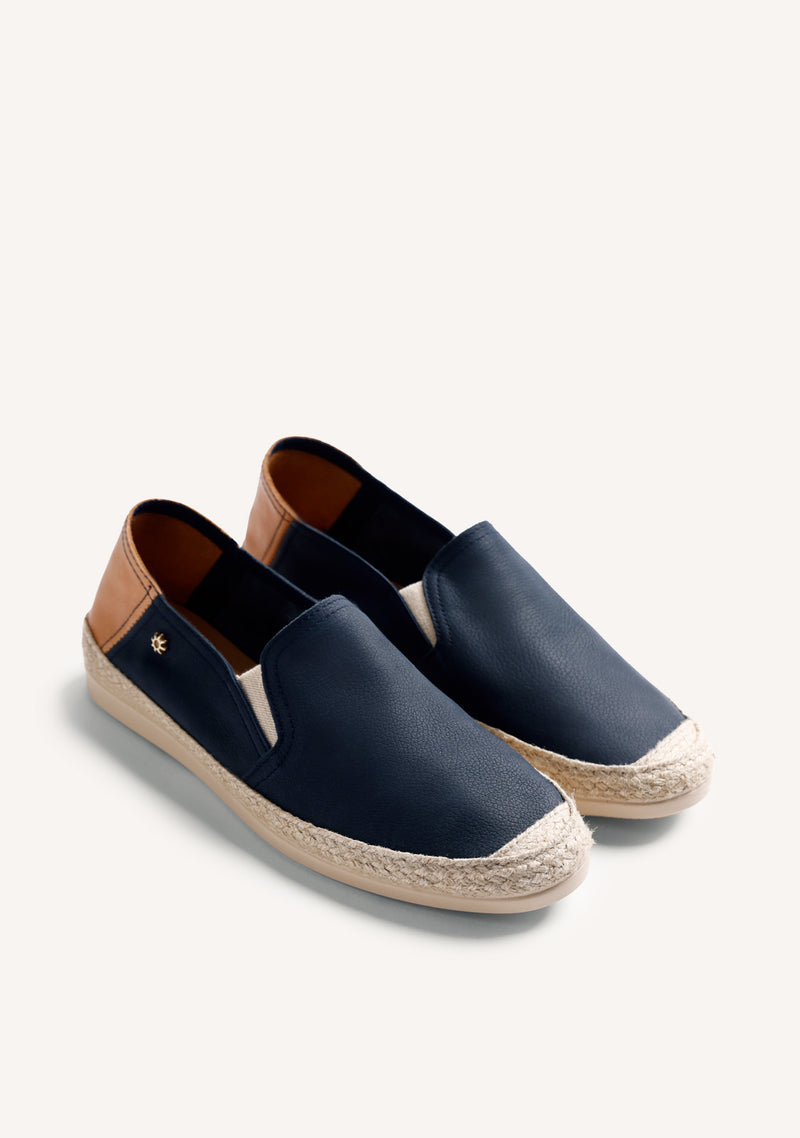 ESPADRILLES CUIR BLEU