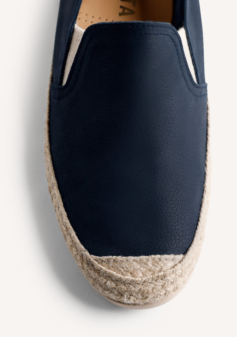 ESPADRILLES CUIR BLEU