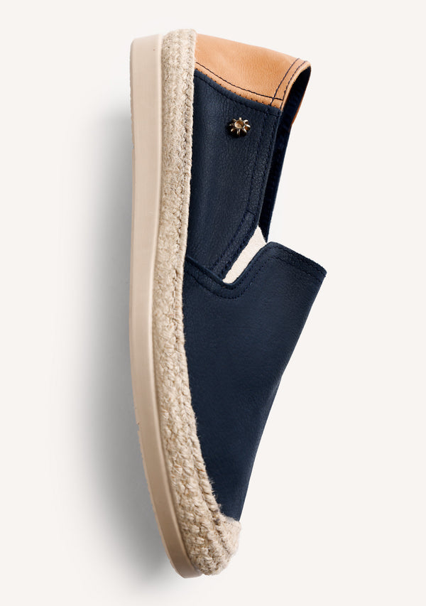 ESPADRILLES CUIR BLEU