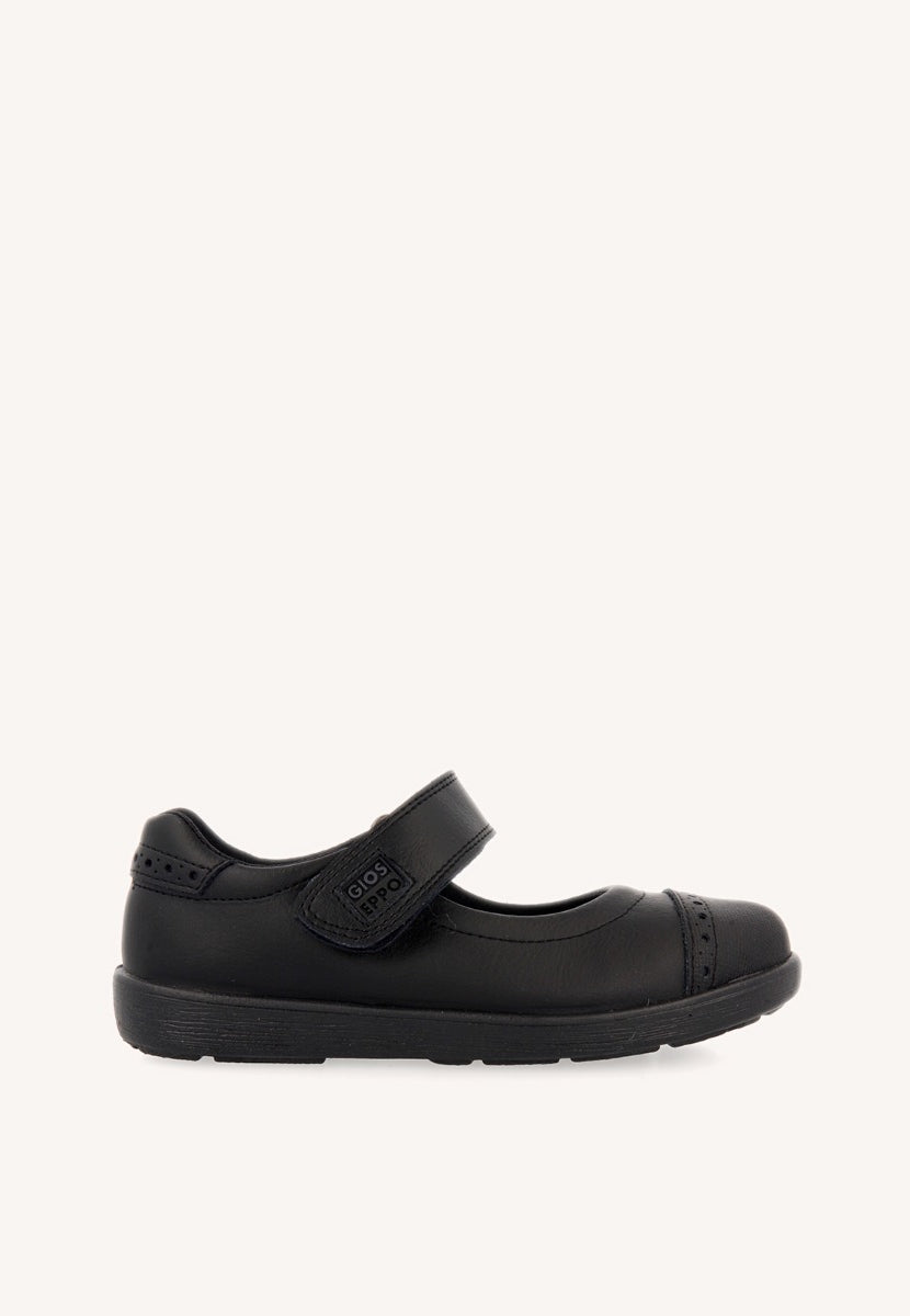 Black School shoes ballerina style for girls DELTANA