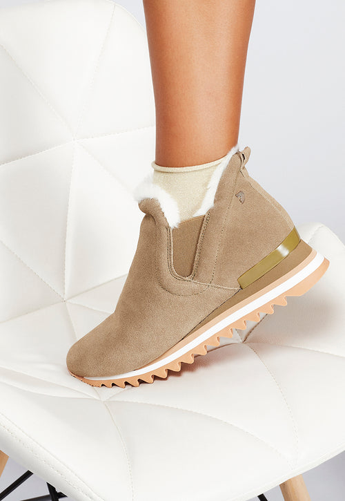 Sneakers estilo botín slip on con mini cuña para mujer ECKERO