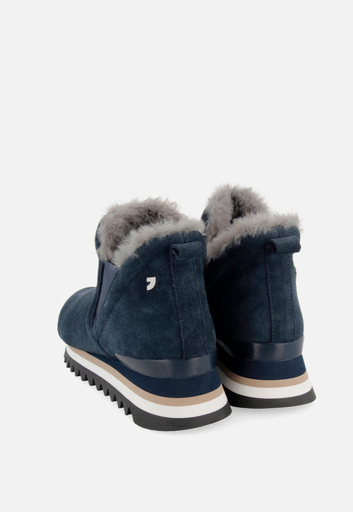 SNEAKERS AZULES ESTILO BOTÍN CON MINI CUÑA PARA MUJER ECKERO