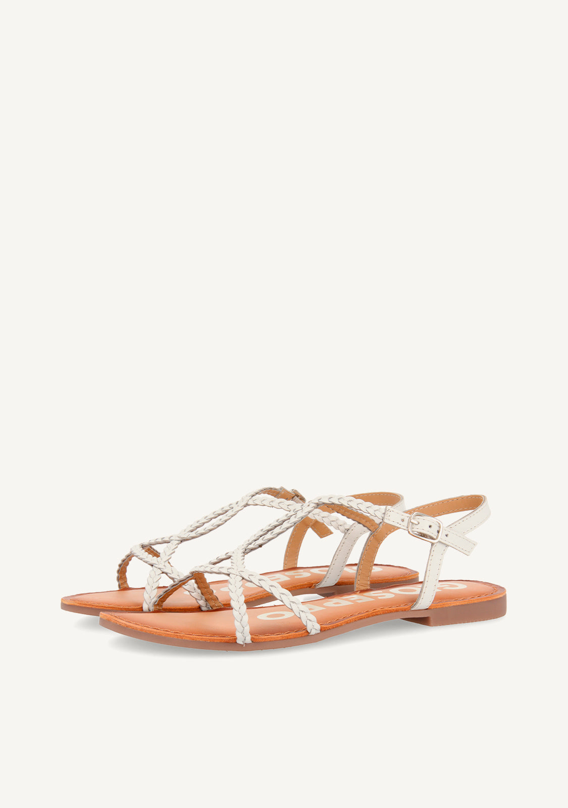 WHITE SANDALS FOR WOMAN OSSIAN