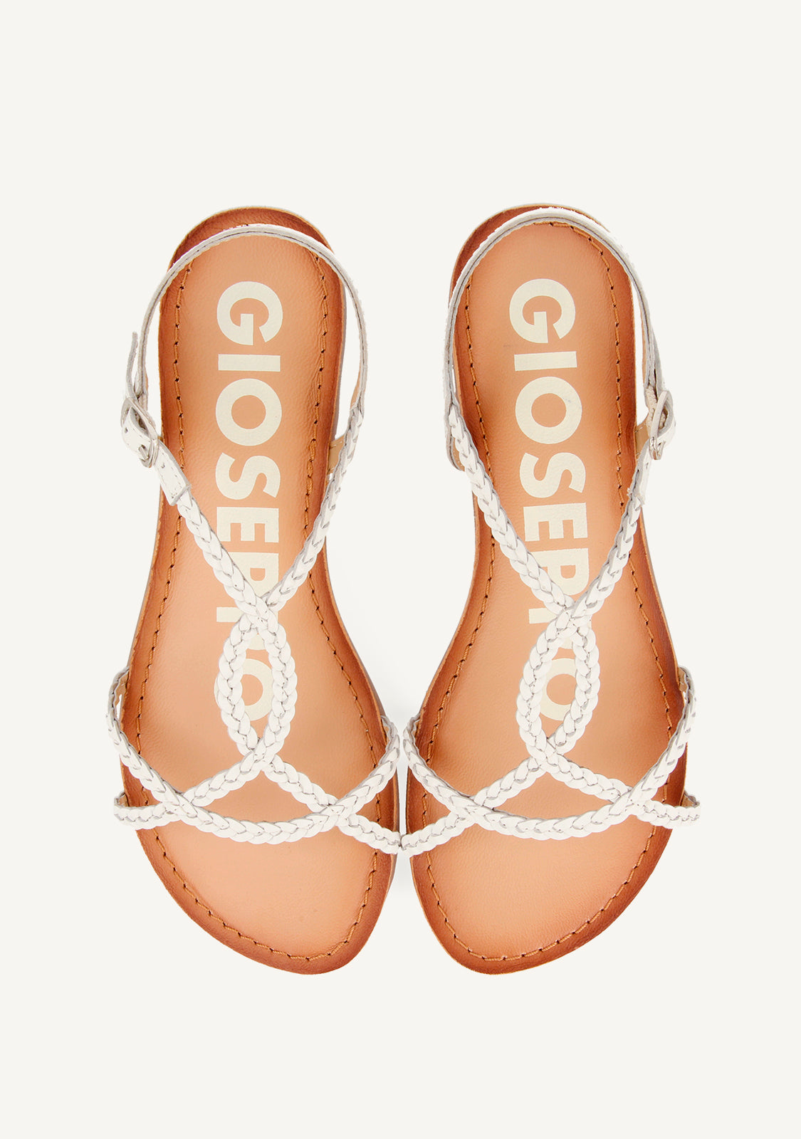 WHITE SANDALS FOR WOMAN OSSIAN