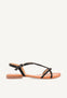 Sandalias negras de tiras finas para mujer OSSIAN