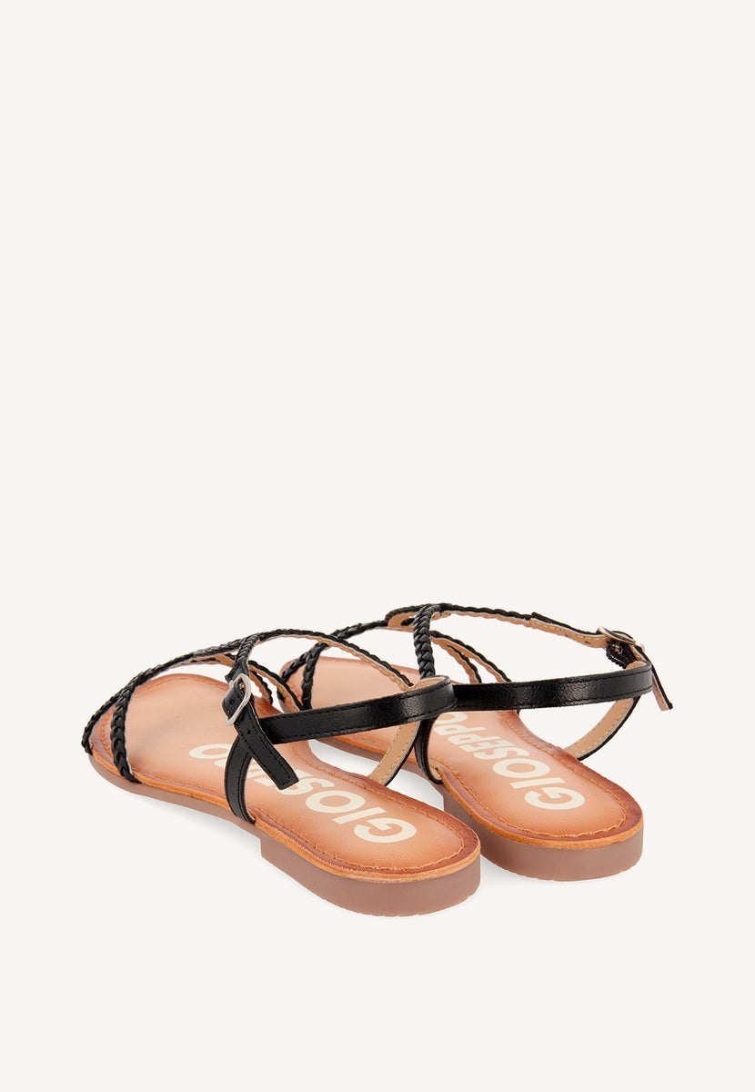Sandalias negras de tiras finas para mujer OSSIAN
