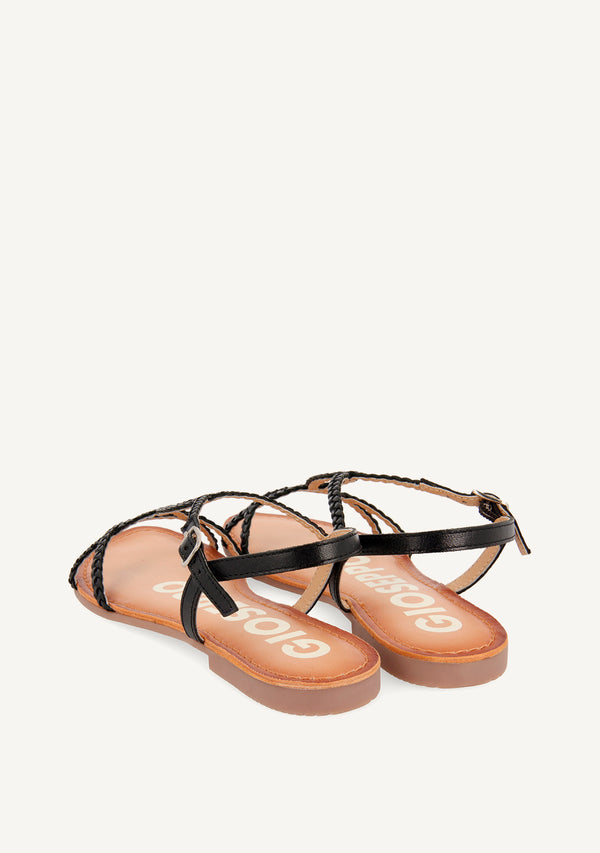 Sandalias negras de tiras finas para mujer OSSIAN