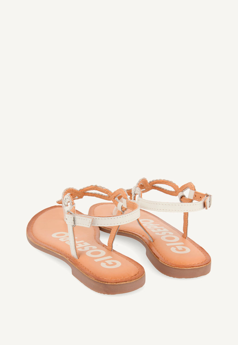 Sandalias de tiras trenzadas blancas para mujer FYFFE