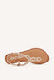 Sandalias de tiras trenzadas doradas para mujer FYFFE