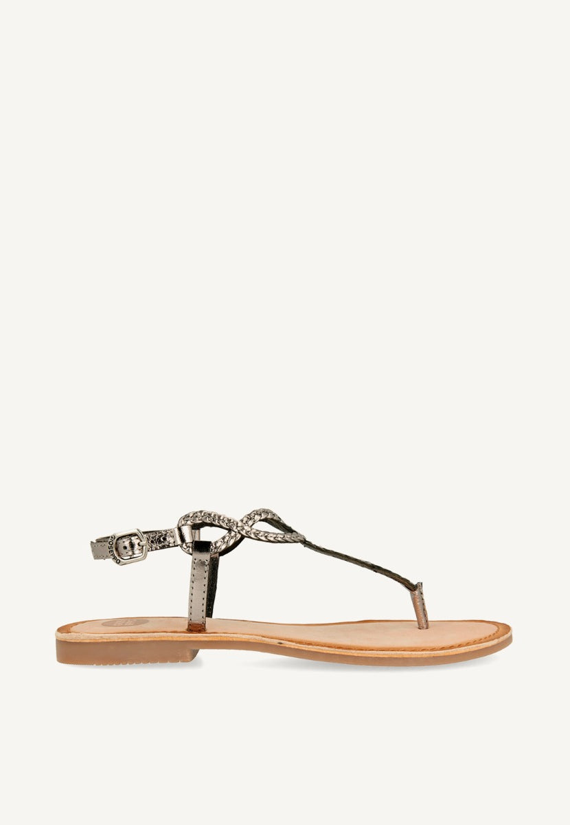 Sandalias de tiras trenzadas plomo para mujer FYFFE