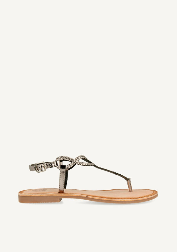 Sandalias de tiras trenzadas plomo para mujer FYFFE