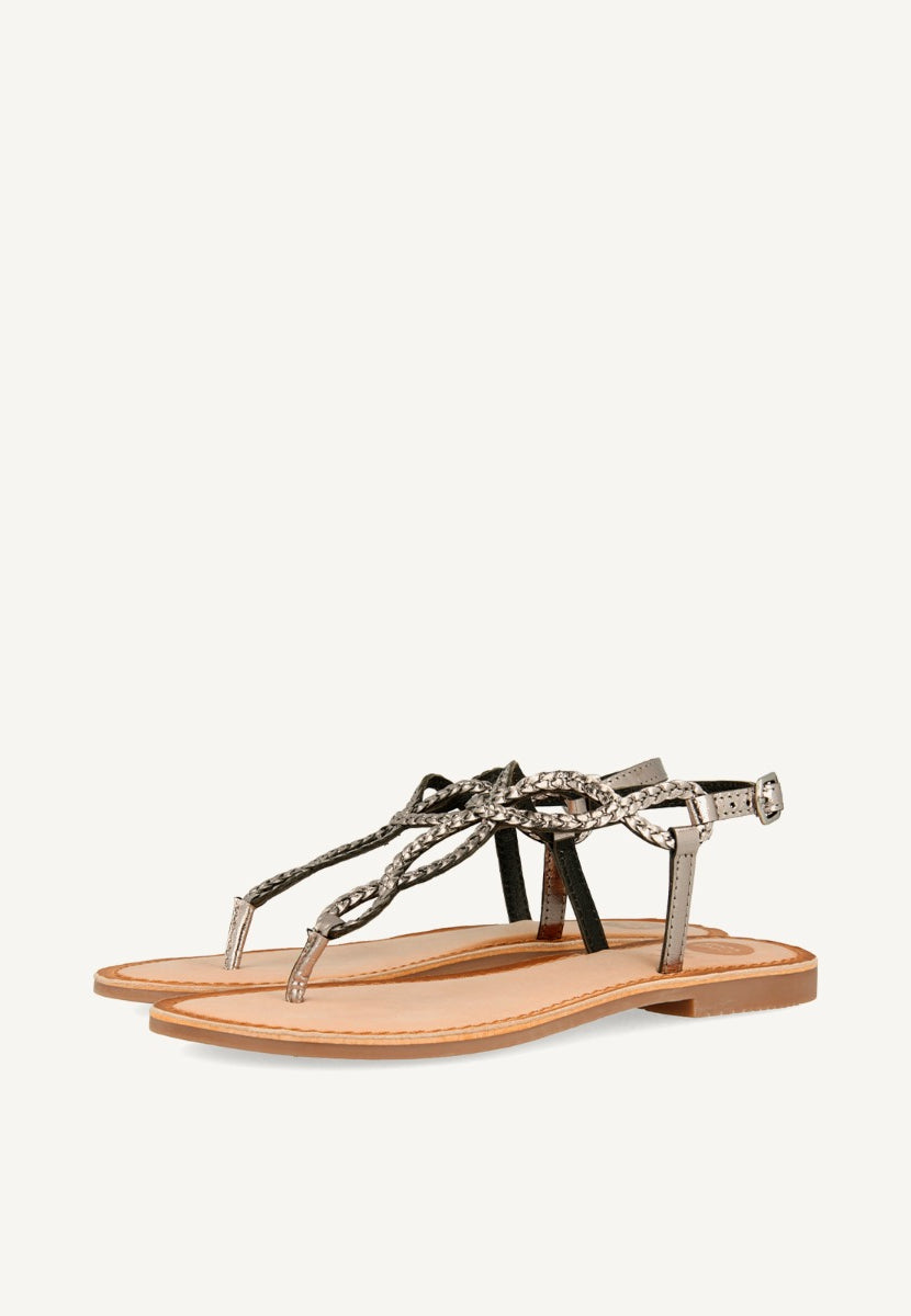 Sandalias de tiras trenzadas plomo para mujer FYFFE