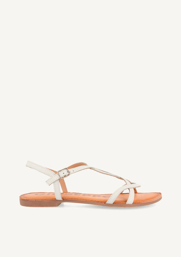 Sandalias de tiras finas blancas para mujer NAVASSA