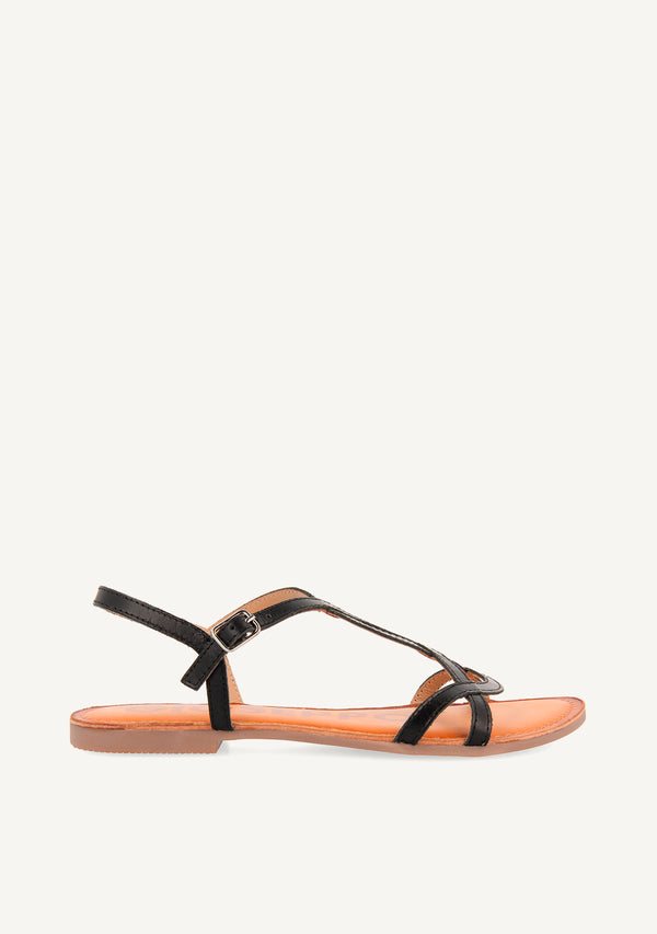 Sandalias de tiras finas negras para mujer NAVASSA