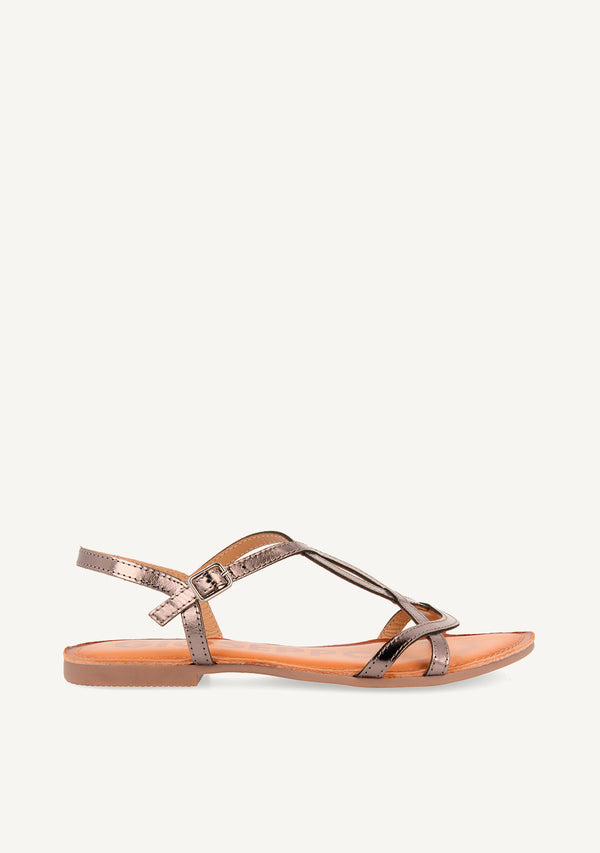 Sandalias de tiras finas plomo para mujer NAVASSA