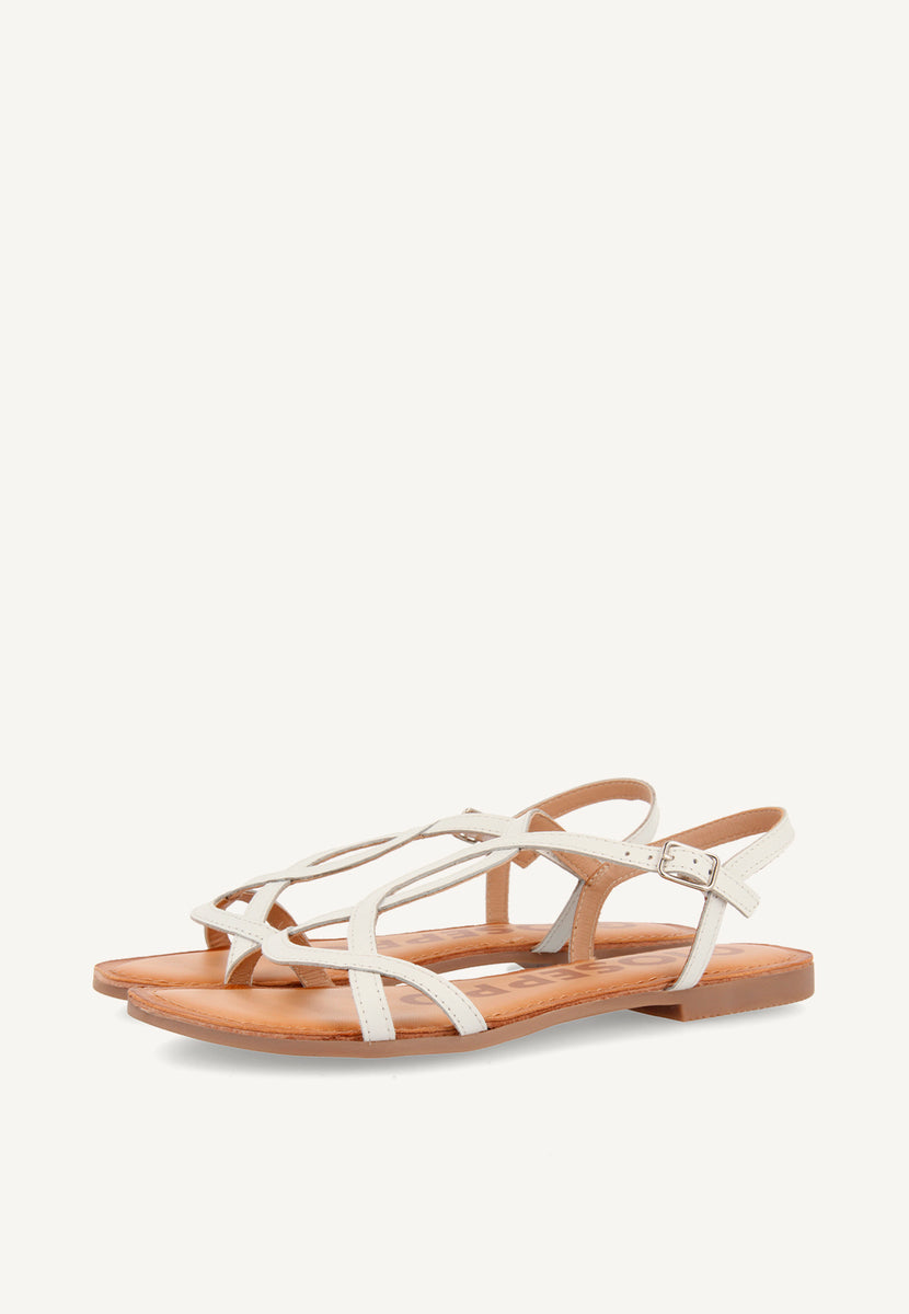 Sandalias de tiras finas blancas para mujer NAVASSA