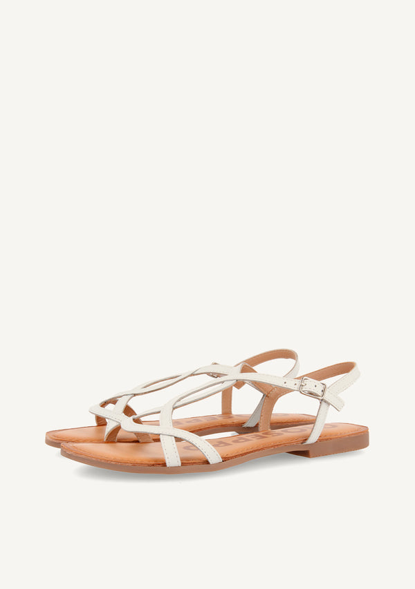 Sandalias de tiras finas blancas para mujer NAVASSA