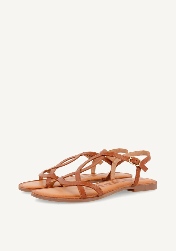 Sandalias de tiras finas marrones para mujer NAVASSA