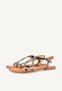 Sandalias de tiras finas plomo para mujer NAVASSA