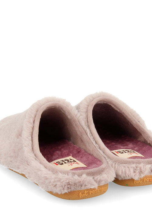 Zapatillas de estar por casa Hot Potates de pelo beige KEMEROVO