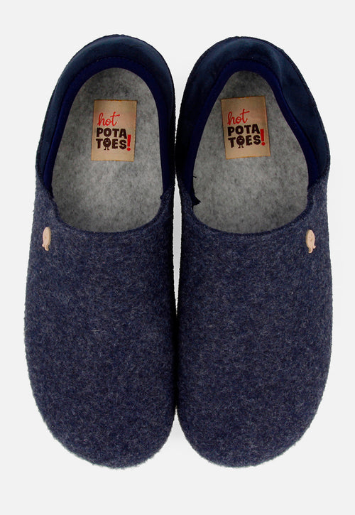 ZAPATILLAS DE ESTAR POR CASA AZUL MARINO DE LA COLECCIÓN HOT POTATOES ORSK